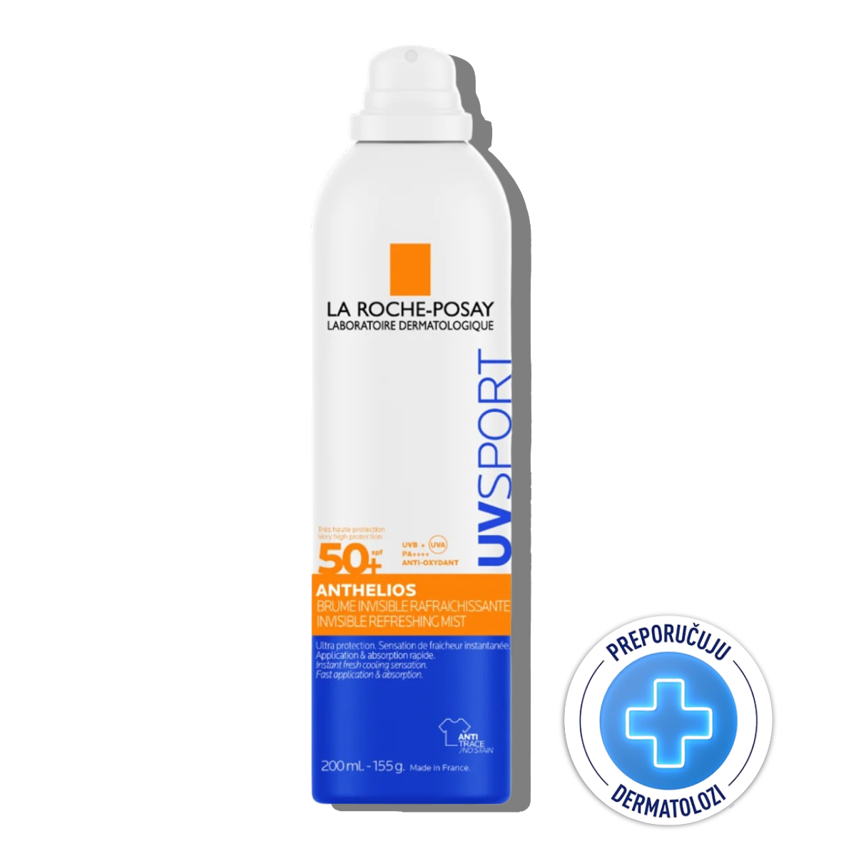 ANTHELIOS UVSPORT NEVIDLJIV OSVJEŽAVAJUĆI SPREJ ZA ZAŠTITU OD SUNCA S VRLO VISOKOM ZAŠTITOM SPF50+